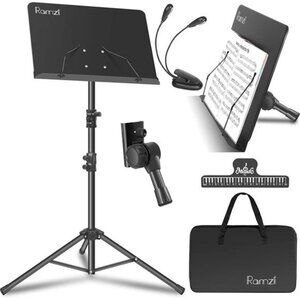 Music Book Stand, Music Stand for Sheet Music 5 in-1 Dual-Use Sheet Music Stand